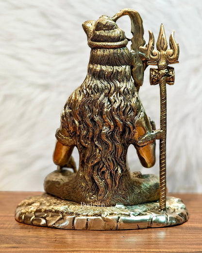 Brass Superfine Lord Shiva statue 15 inch - Budhshiv.com