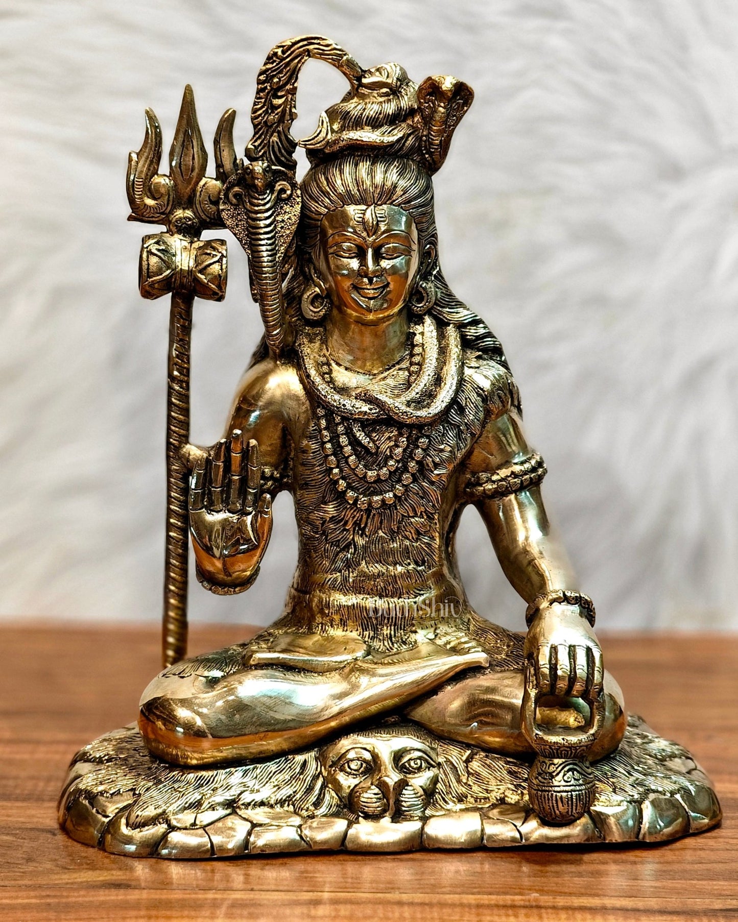 Brass Superfine Lord Shiva statue 15 inch - Budhshiv.com