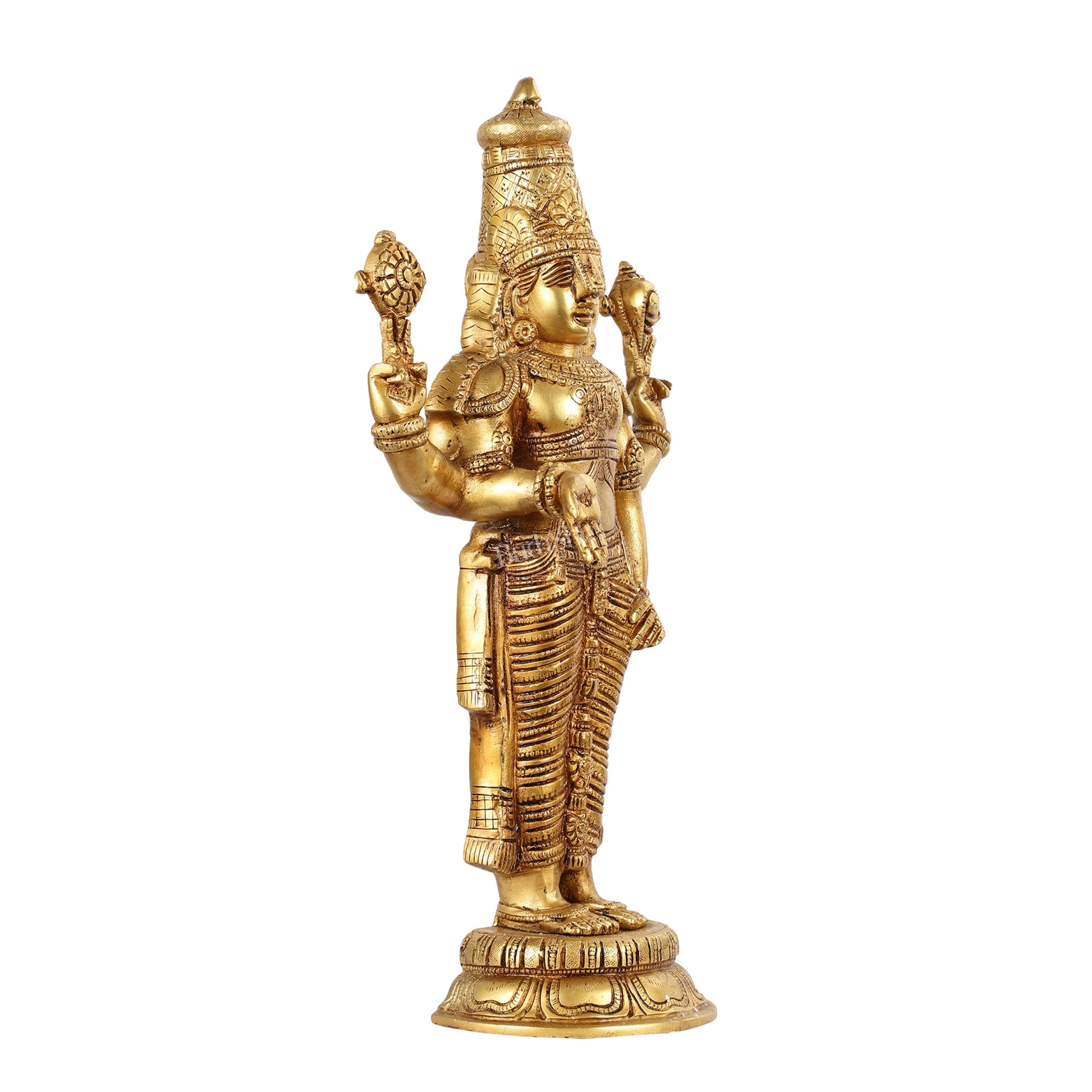 Brass Superfine Lord Venkateshwara Swamy tirupati balaji Statue 18" - Budhshiv.com