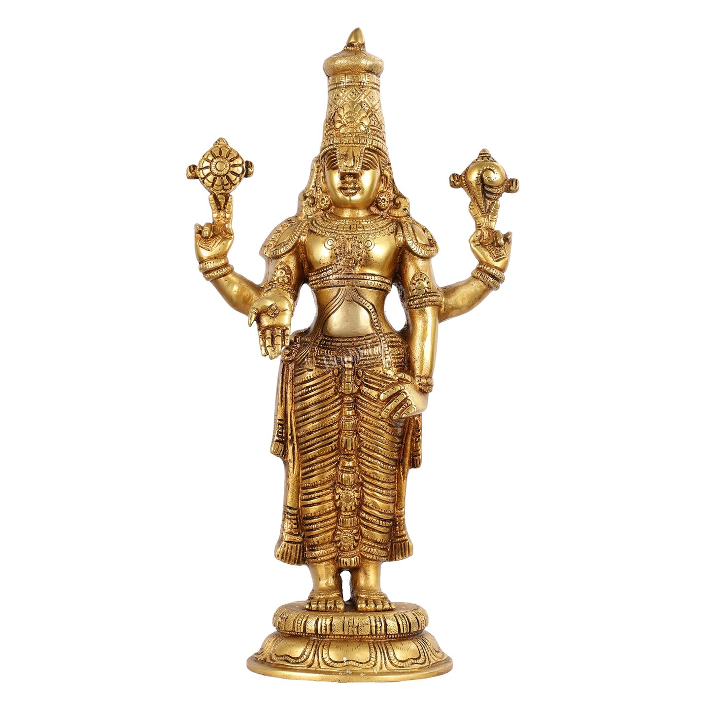 Brass Superfine Lord Venkateshwara Swamy tirupati balaji Statue 18" - Budhshiv.com