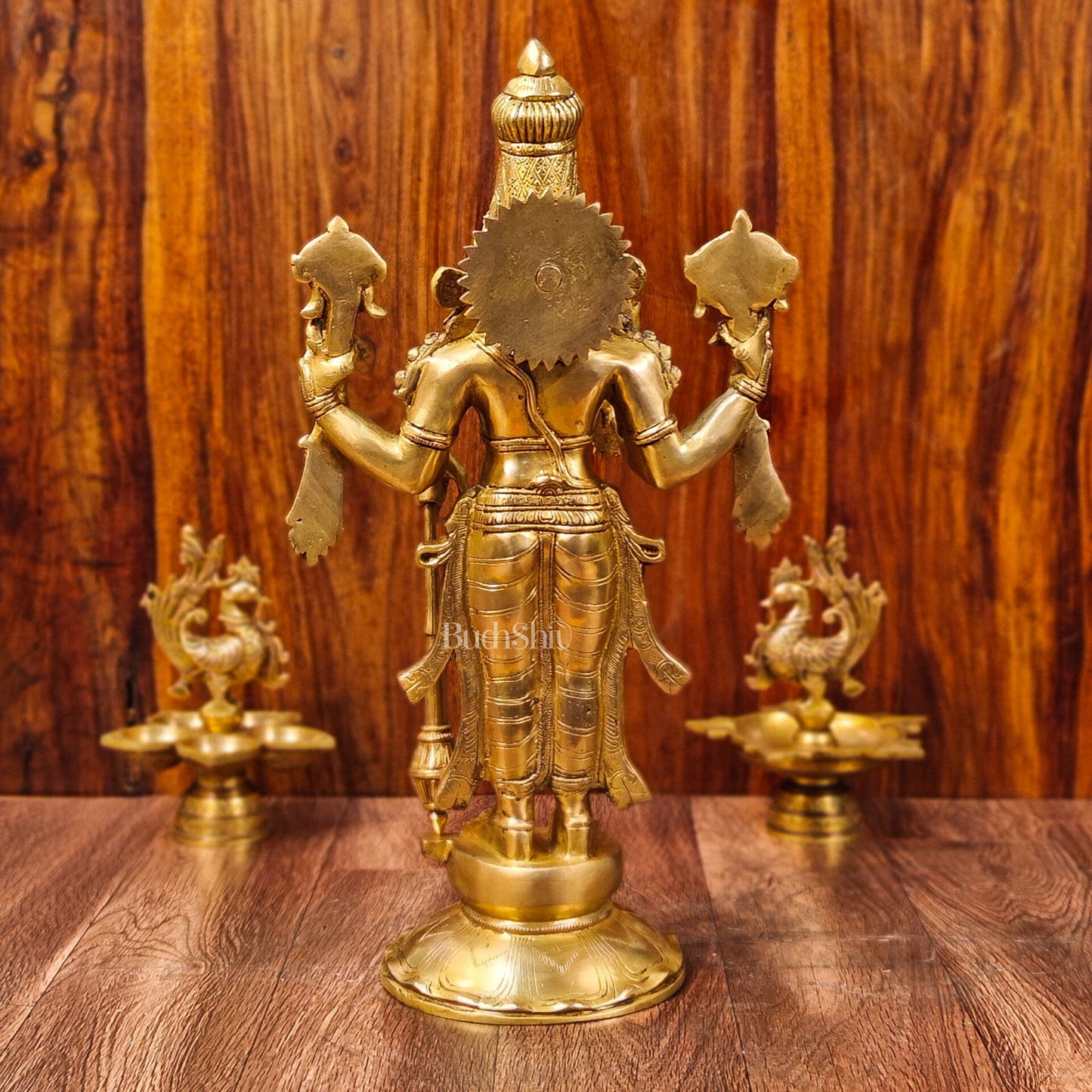 Brass Superfine Lord Vishnu statue 20" - Budhshiv.com