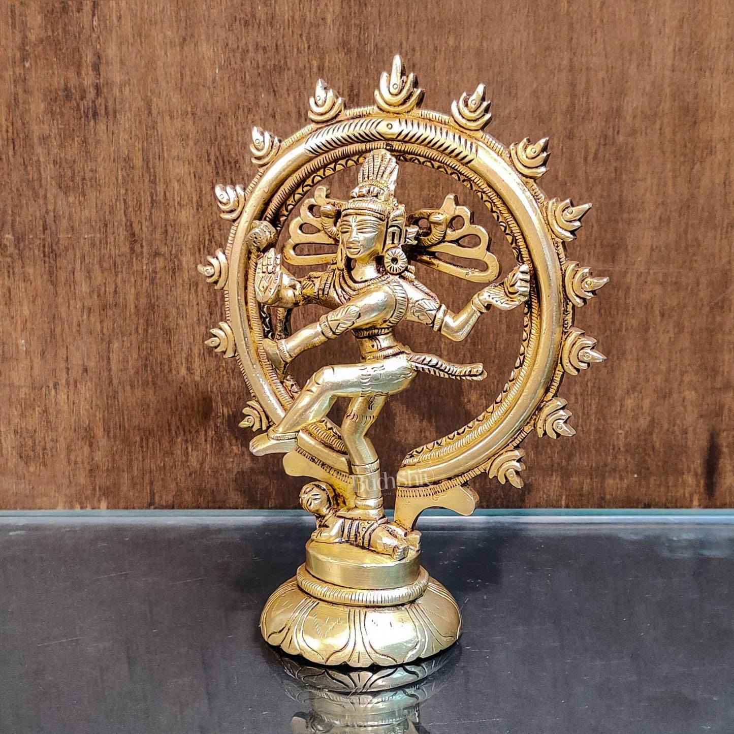 Brass Superfine Nataraja Sculpture 6" - Budhshiv.com