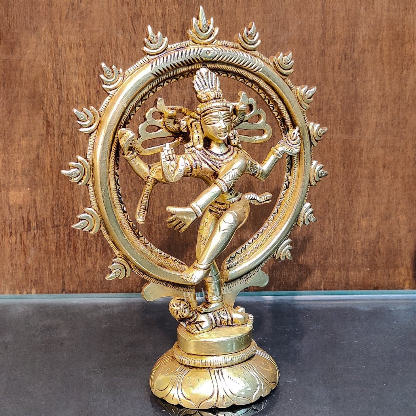 Brass Superfine Nataraja Sculpture 6" - Budhshiv.com