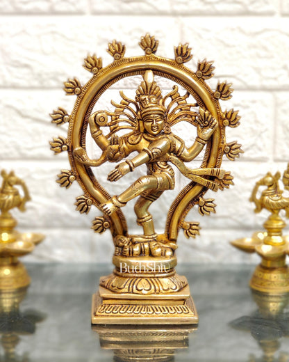 Brass Superfine Nataraja Statue 10" - Budhshiv.com