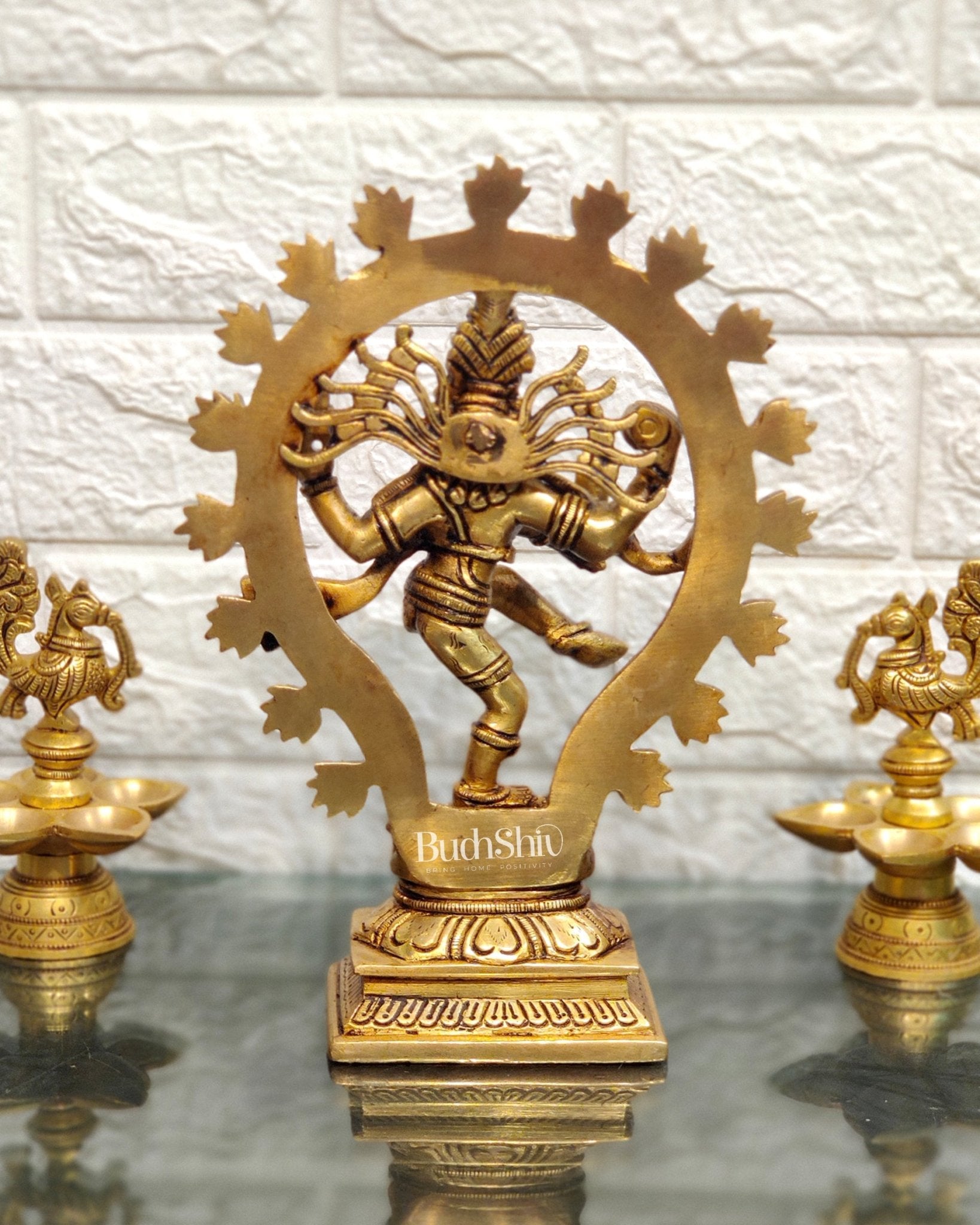 Brass Superfine Nataraja Statue 10" - Budhshiv.com