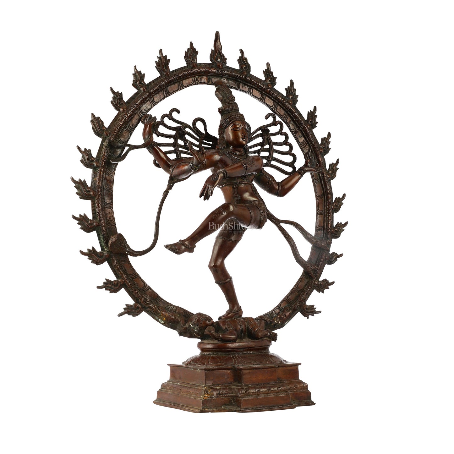Brass Superfine Nataraja Statue 25" Exclusive Antique - Budhshiv.com