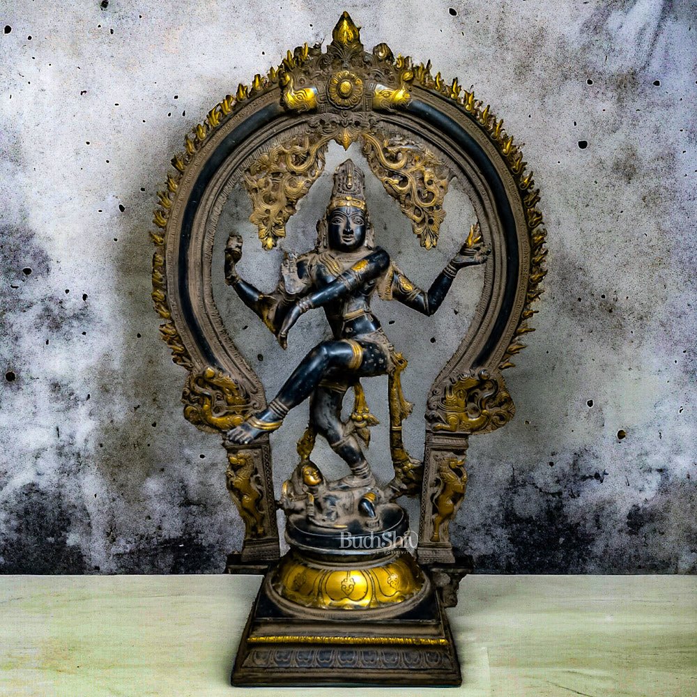 Brass Superfine Nataraja Statue 26" - Budhshiv.com