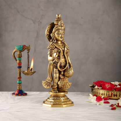 Brass superfine Radha Idol 11 inch - Budhshiv.com