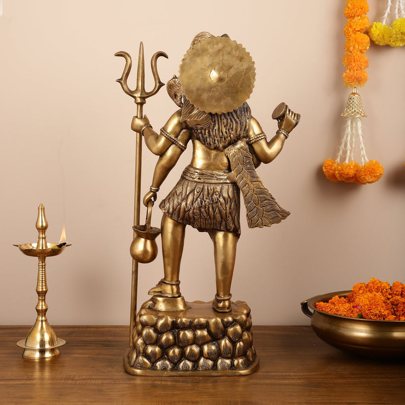 Brass Superfine Standing Lord Shiva Statue - 30 Inch – Budhshiv.com