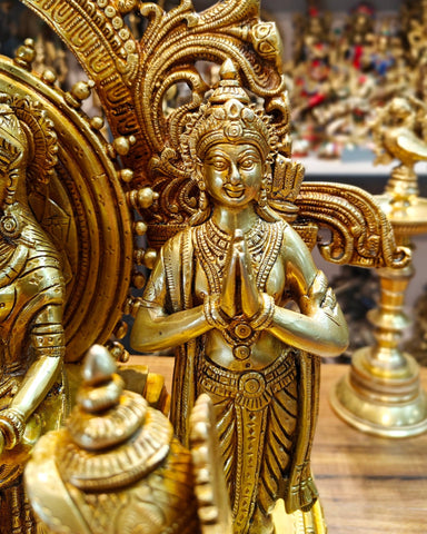 Brass Superfine The Royal Ram Darbar 23 inch (Ramapatabhishekam
