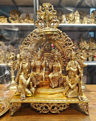 Brass Superfine The Royal Ram Darbar 23 inch (Ramapatabhishekam