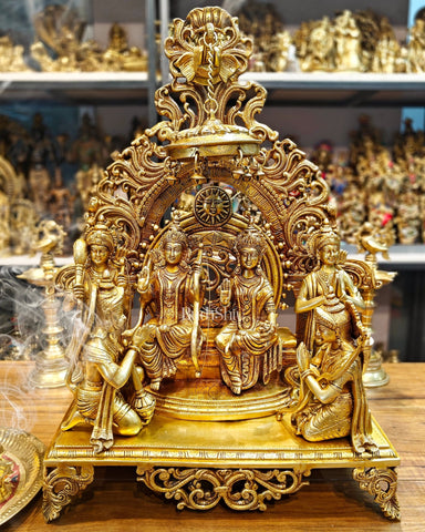 Brass Superfine The Royal Ram Darbar 23 inch (Ramapatabhishekam