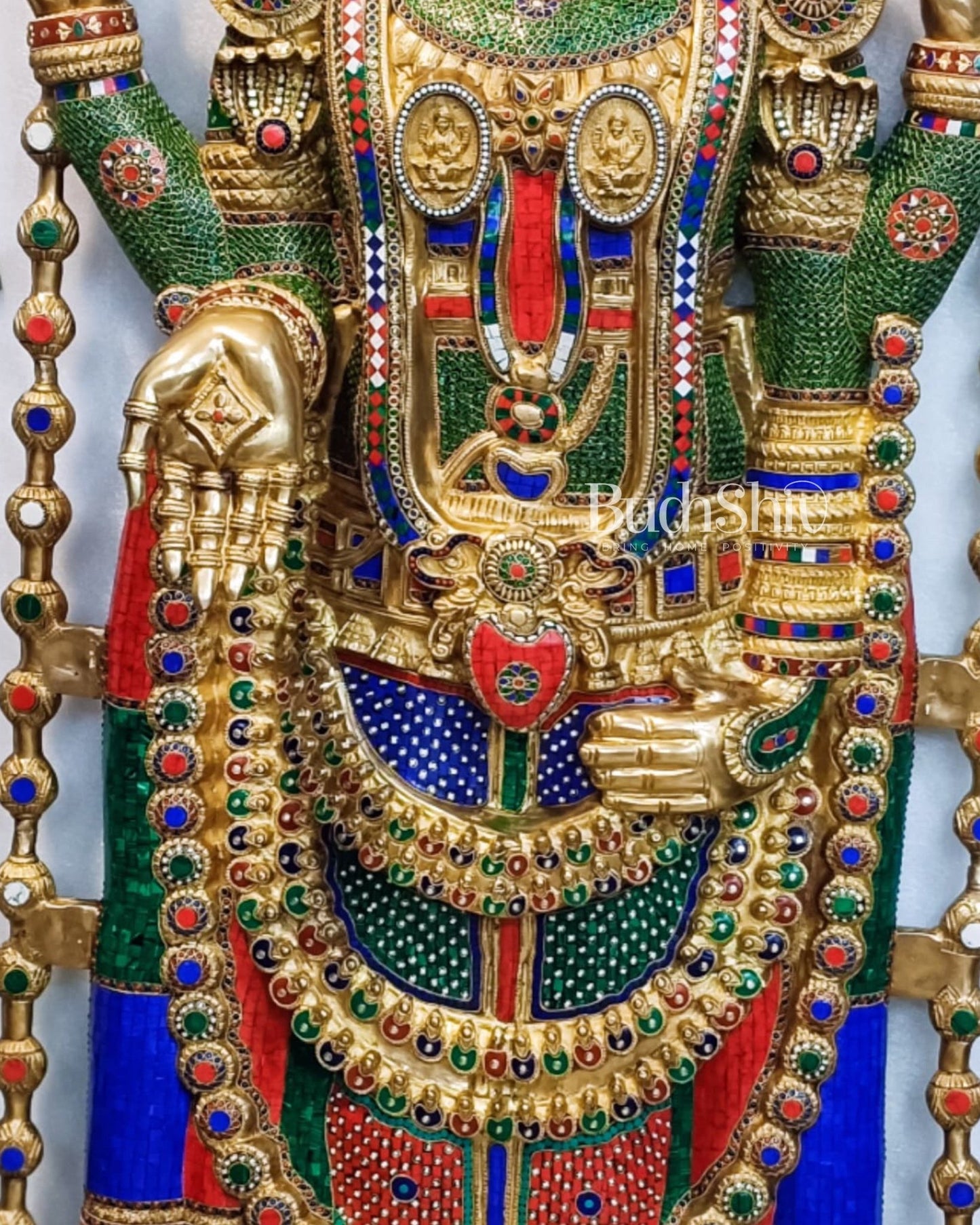 Brass Superfine Tirupati Balaji 6 Feet Statue - Lord Venkateshwara Large Statue - Budhshiv.com