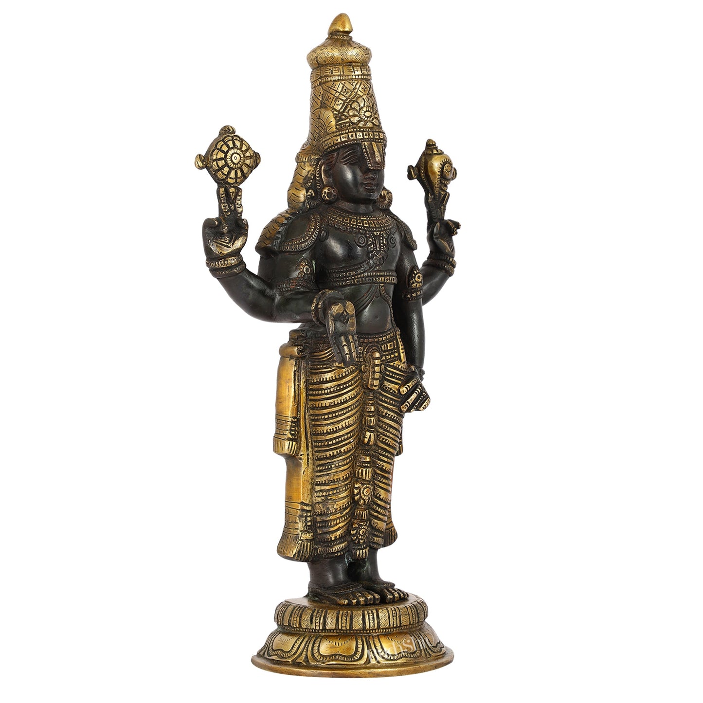 Brass Superfine Tirupati Balaji Statue 18" antique - Budhshiv.com