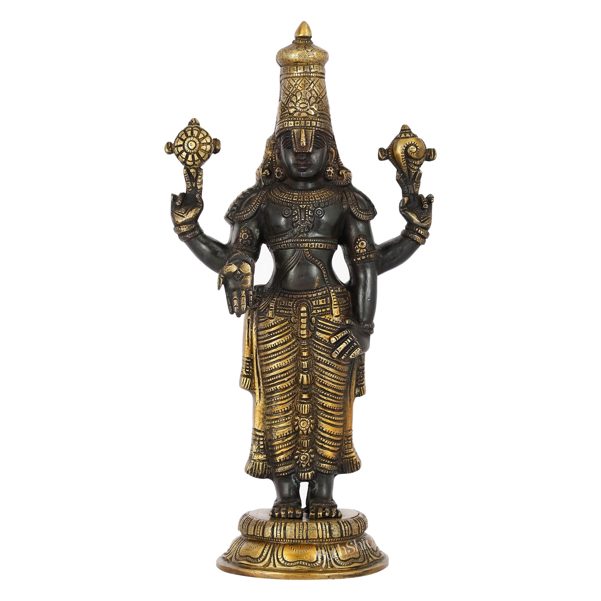 Brass Superfine Tirupati Balaji Statue 18" antique - Budhshiv.com