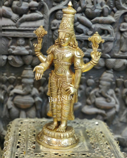 Brass Superfine Tirupati Balaji Statue 18" - Budhshiv.com