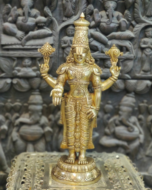 Brass Superfine Tirupati Balaji Statue 18" - Budhshiv.com