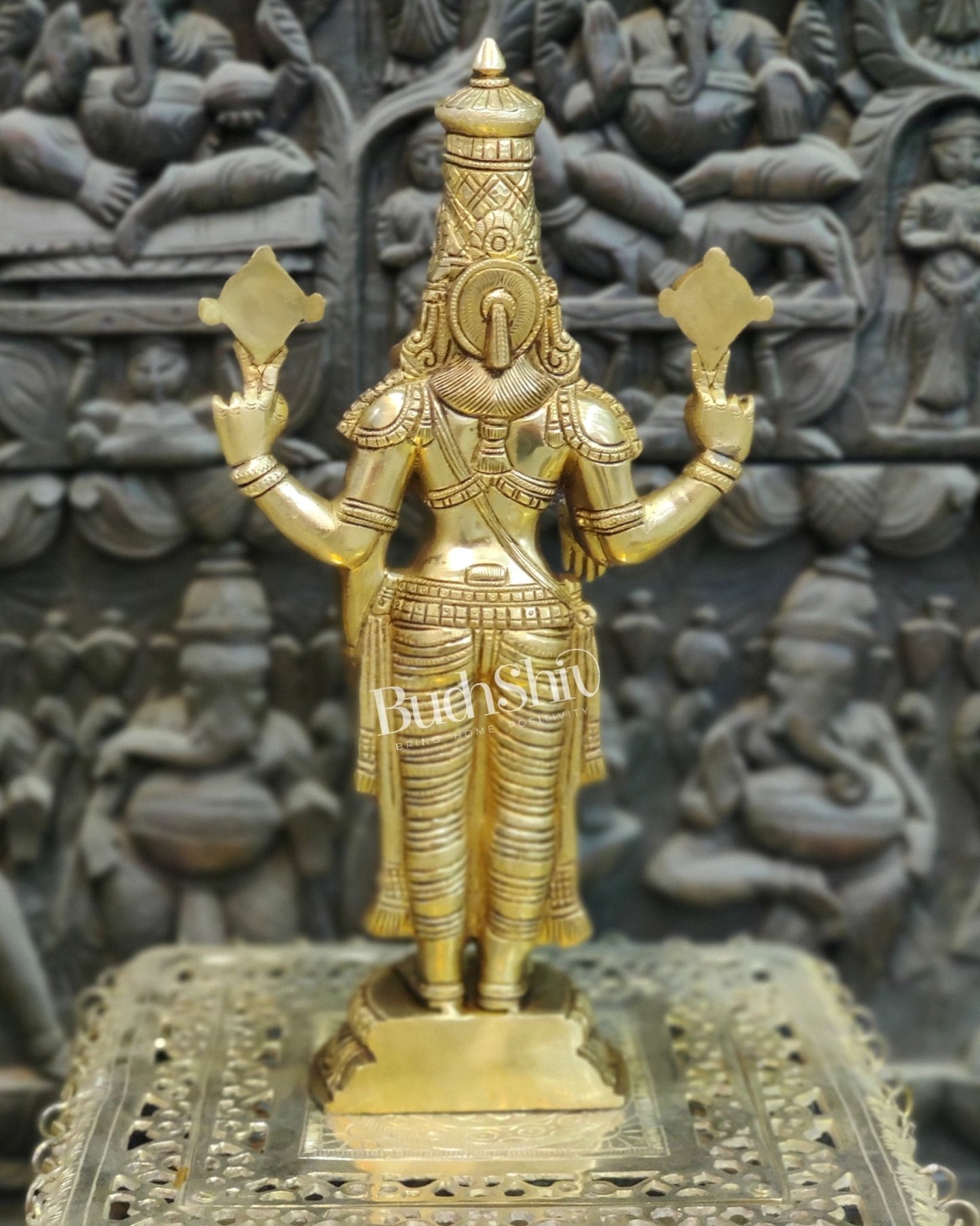 Brass Superfine Tirupati Balaji Statue 18" - Budhshiv.com