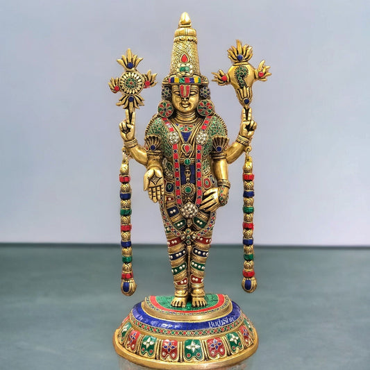 Brass Superfine Tirupati Balaji Statue 2 feet/ 24 inch - Budhshiv.com