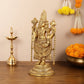 Brass Superfine Tirupati Balaji Statue - Lord Venkateshwara Swamy Idol - 18.5 inch - Budhshiv.com