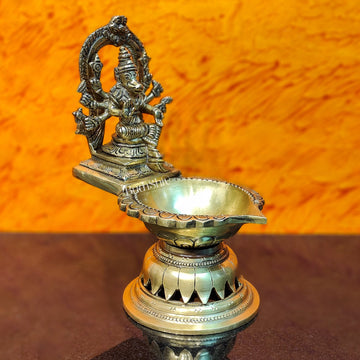 Brass Superfine Varahi lamp 8" - Budhshiv.com