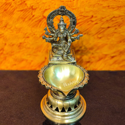 Brass Superfine Varahi lamp 8" - Budhshiv.com