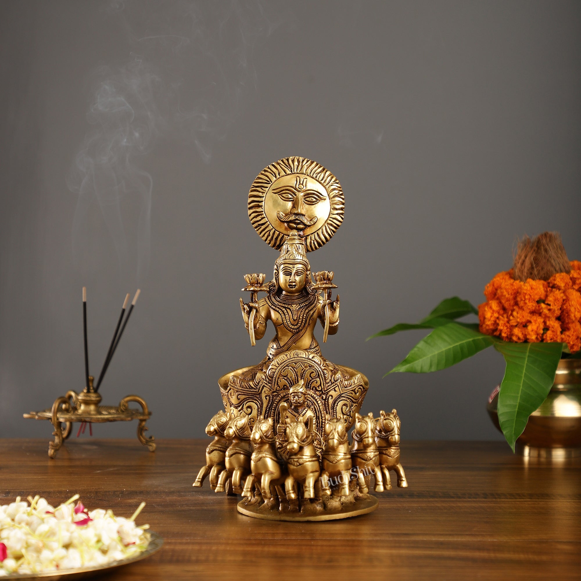 Buy Brass Surya Rath Chariot - 12
