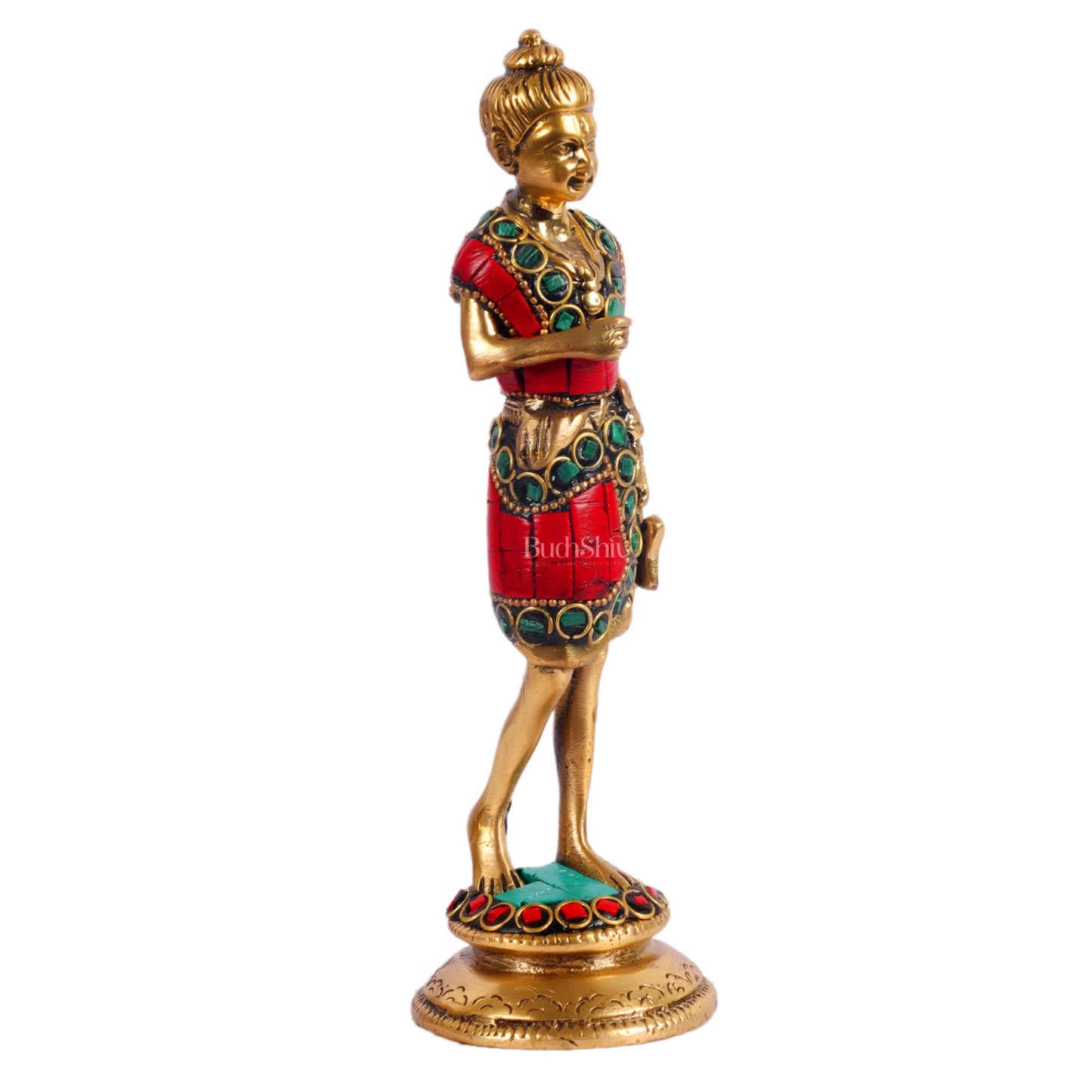 Brass Swaminarayana neelkanth statue 6.5" - Budhshiv.com