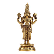 Brass tirupati balaji idol lord Venkateshwara statue 11" - Budhshiv.com