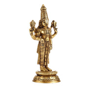 Brass tirupati balaji idol lord Venkateshwara statue 11" - Budhshiv.com