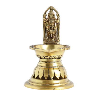 Brass Tirupati Balaji Lamp 7" - Budhshiv.com