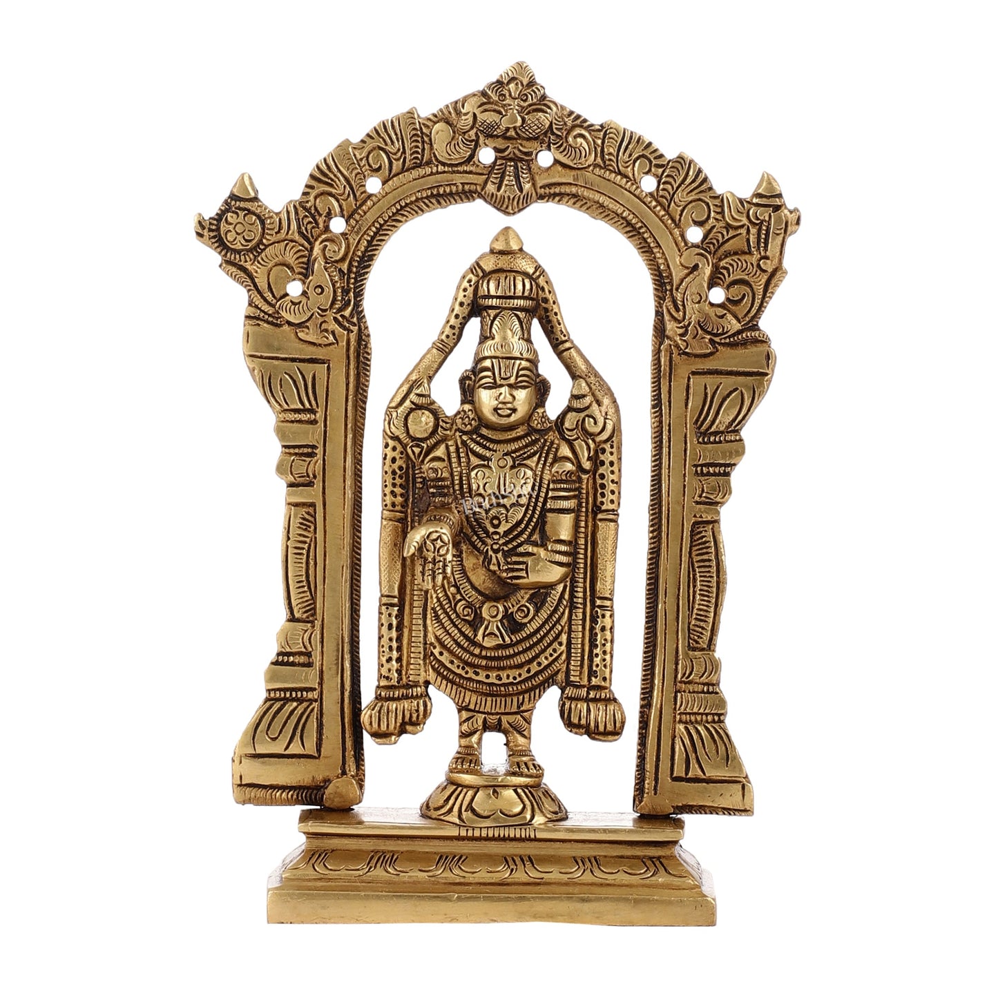 Brass Tirupati Balaji Lord Venkateshwara Idol 8 inch - Budhshiv.com