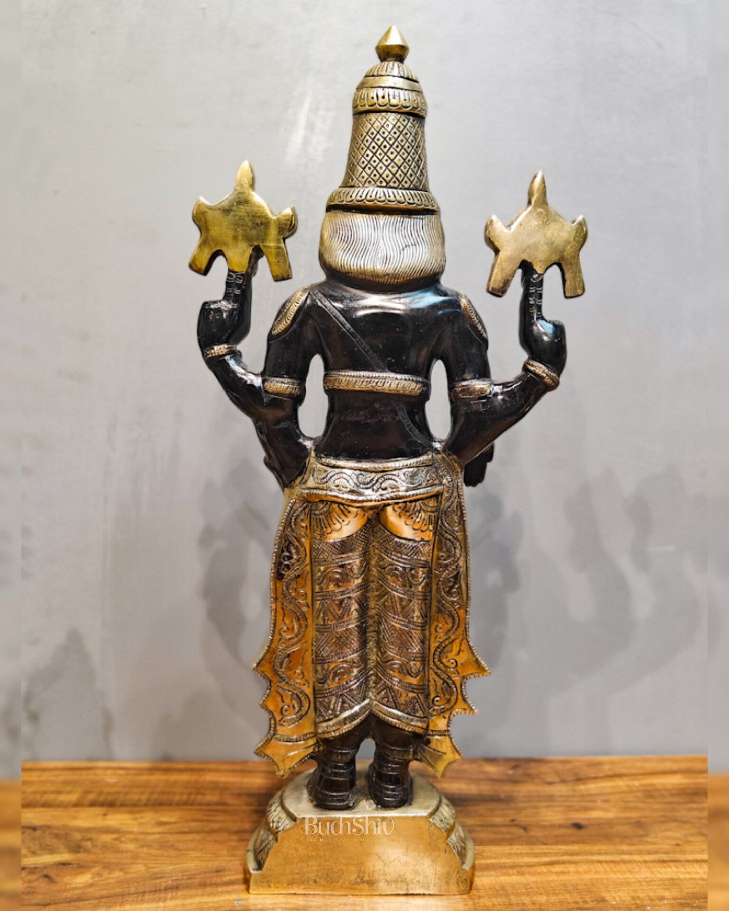 Brass Tirupati Balaji Lord Venkateshwara Statue 24" - Budhshiv.com