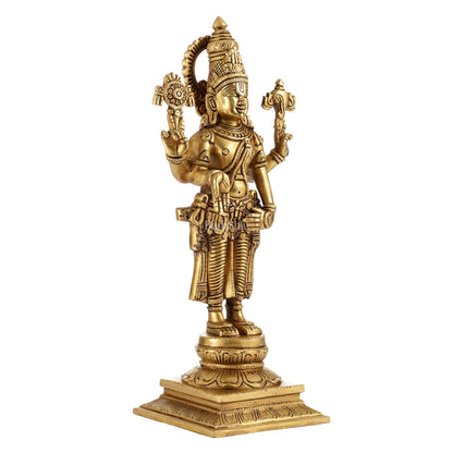 Brass Tirupati Balaji Lord Venkateshwara Superfine Statue | Sharp Features and Carvings 14" - Budhshiv.com