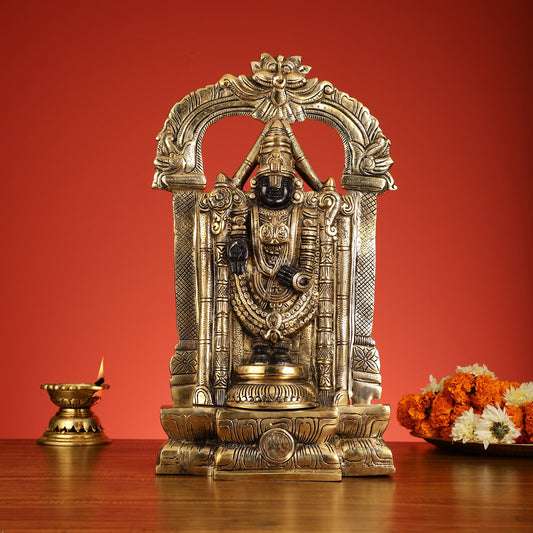 Brass Tirupati Balaji Lord Venkateshwara Swamy idol 20 inch - Budhshiv.com