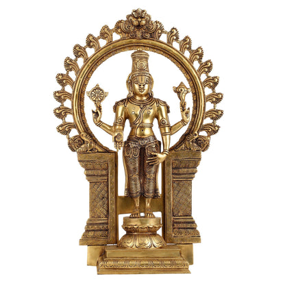 Brass Tirupati Balaji Lord Venkateshwara Swamy idol - Budhshiv.com