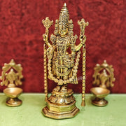 Brass Tirupati Balaji Statue 11 " - Budhshiv.com