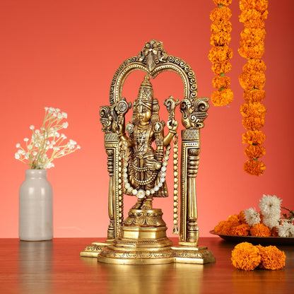 Brass Tirupati Balaji Statue 14" - Budhshiv.com