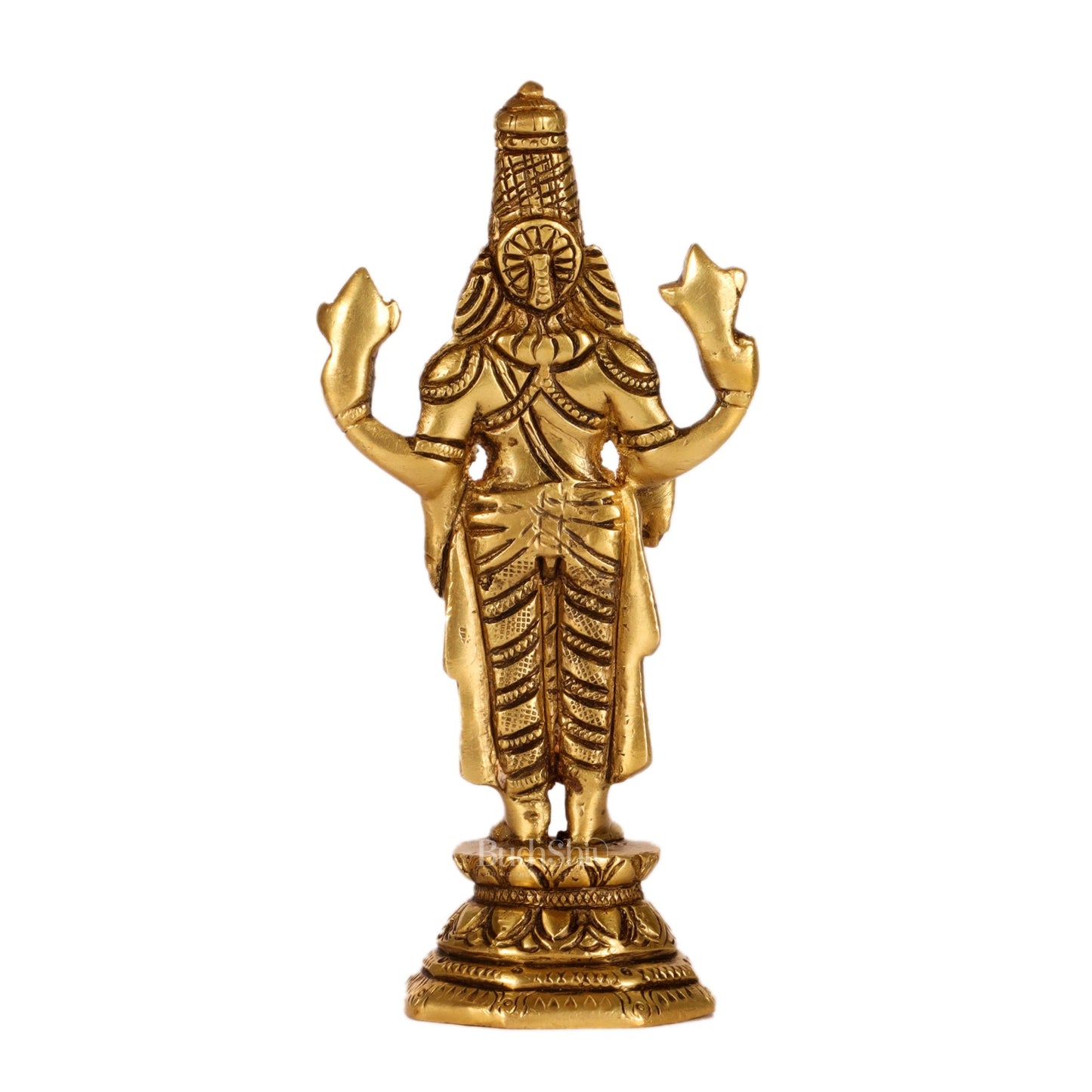 Brass Tirupati Balaji Statue 6" - Budhshiv.com