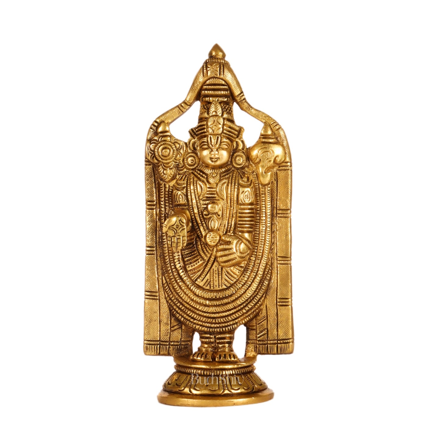 Brass tirupati Balaji statue 8" - Budhshiv.com