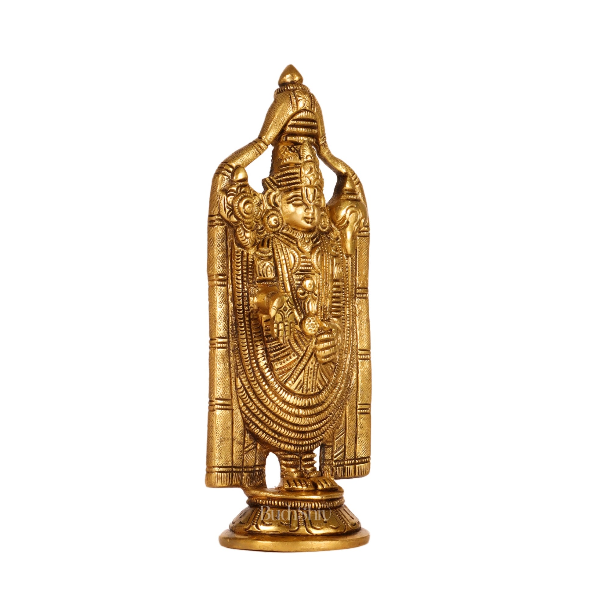 Brass tirupati Balaji statue 8" - Budhshiv.com