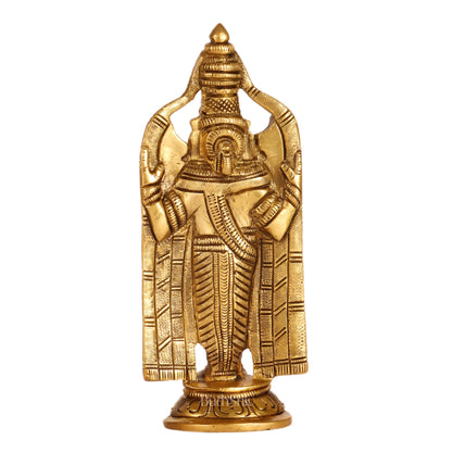 Brass tirupati Balaji statue 8" - Budhshiv.com