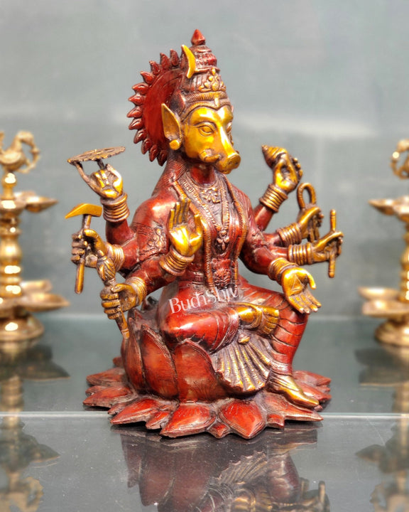 Brass Varahi amman Statue 16" - Budhshiv.com