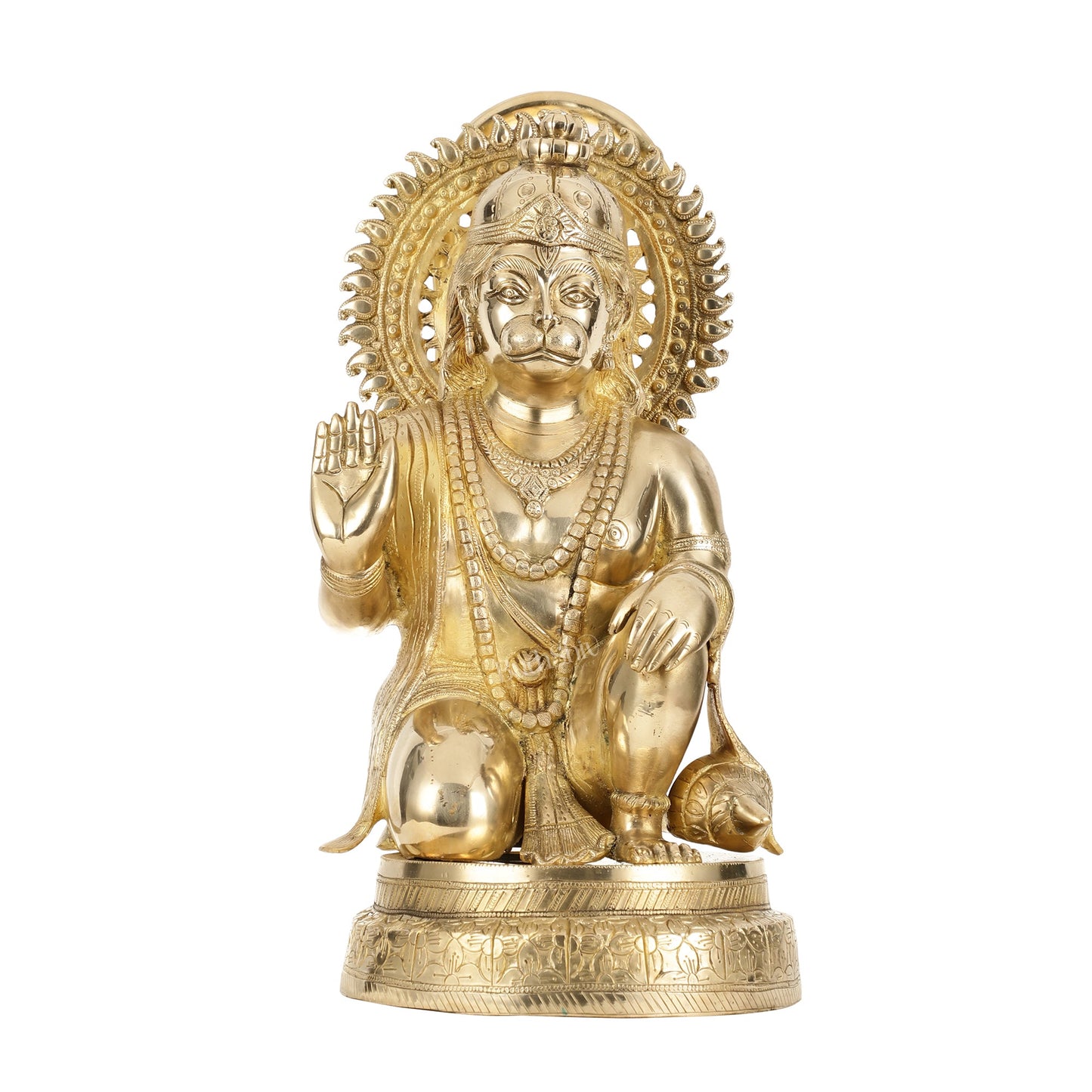 Brass Veer Hanuman Statue - 20 Inch - Budhshiv.com