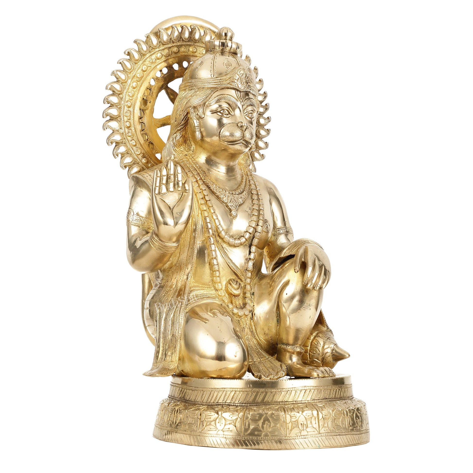 Brass Veer Hanuman Statue - 20 Inch - Budhshiv.com