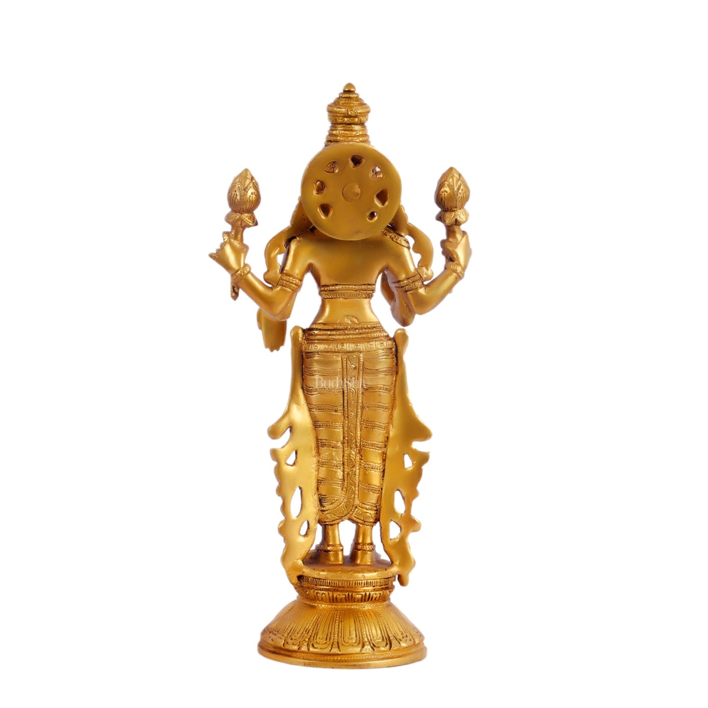 Brass Vishnu Lakshmi statue 12 inch - Budhshiv.com