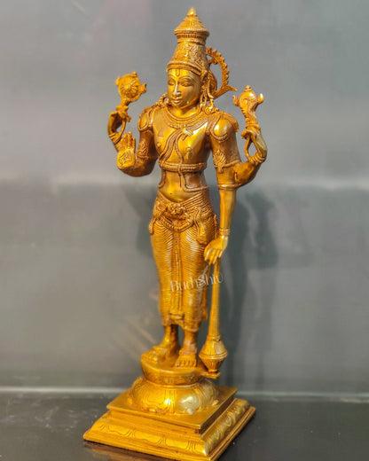 Brass Vishnu Statue 20 inch - Budhshiv.com