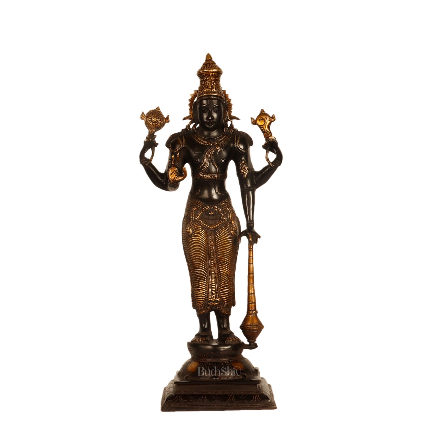 Brass Vishnu Statue 20 inch - Budhshiv.com