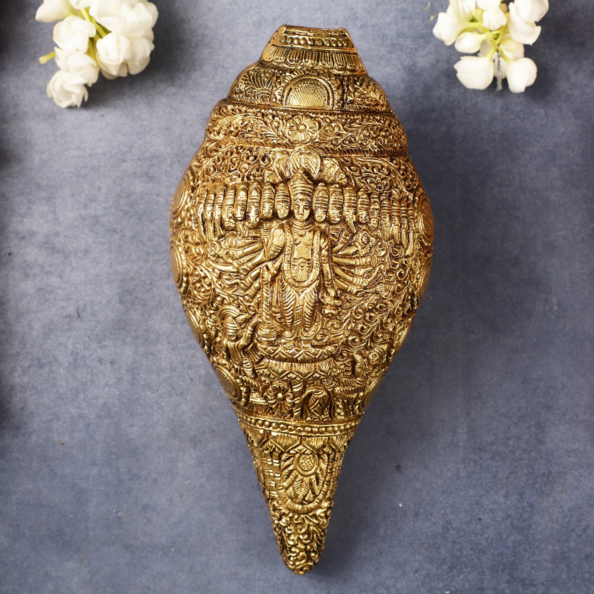 Vishnu Roop In Geeta Buy Brass Vishnu Virat Roop Vishwaroopam Shankh Conch 8.5 inch antique ...
