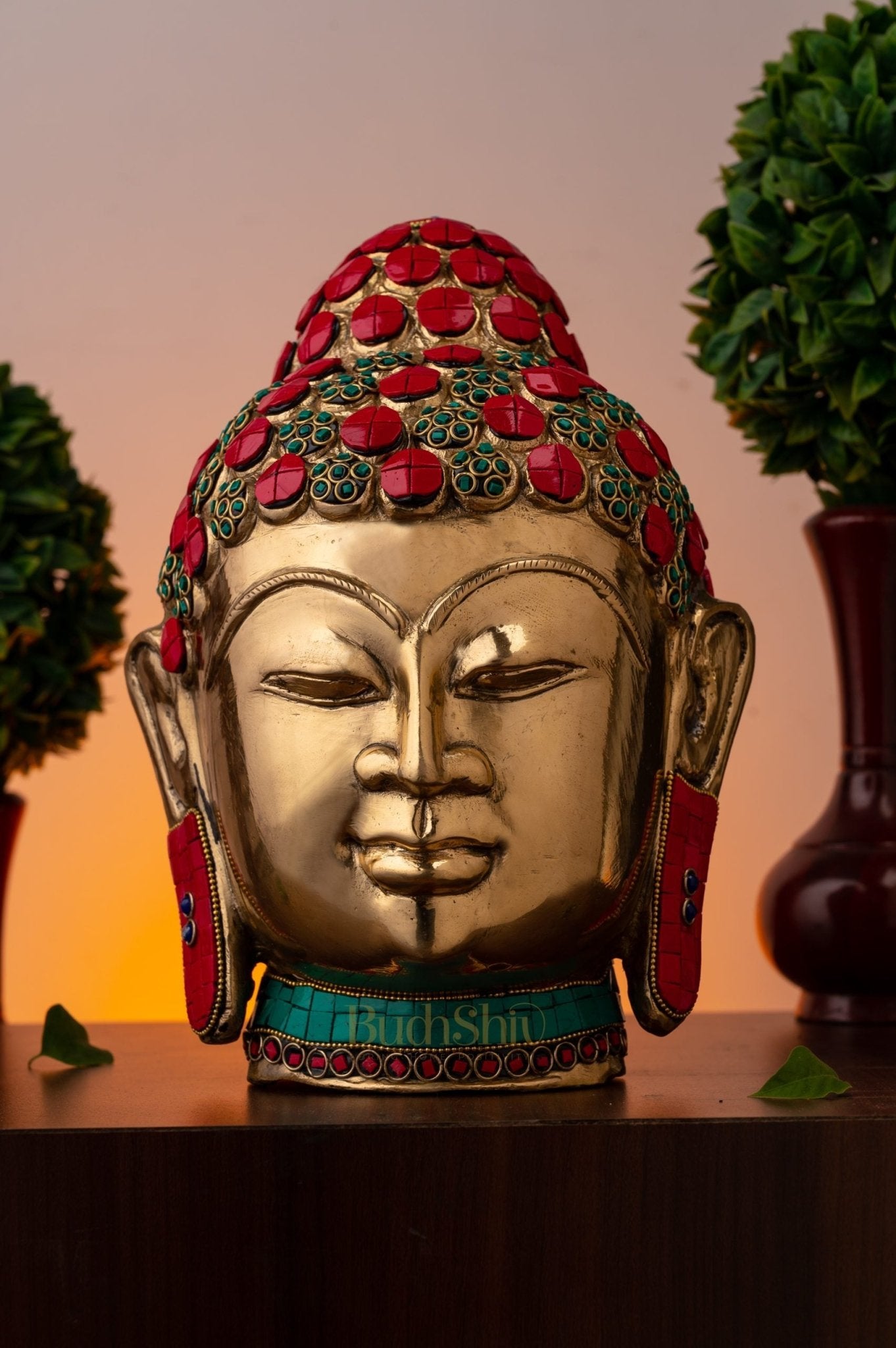 Buddha Head: Inspiring Self-Knowledge for Your Home - 11.5 Inches - Budhshiv.com
